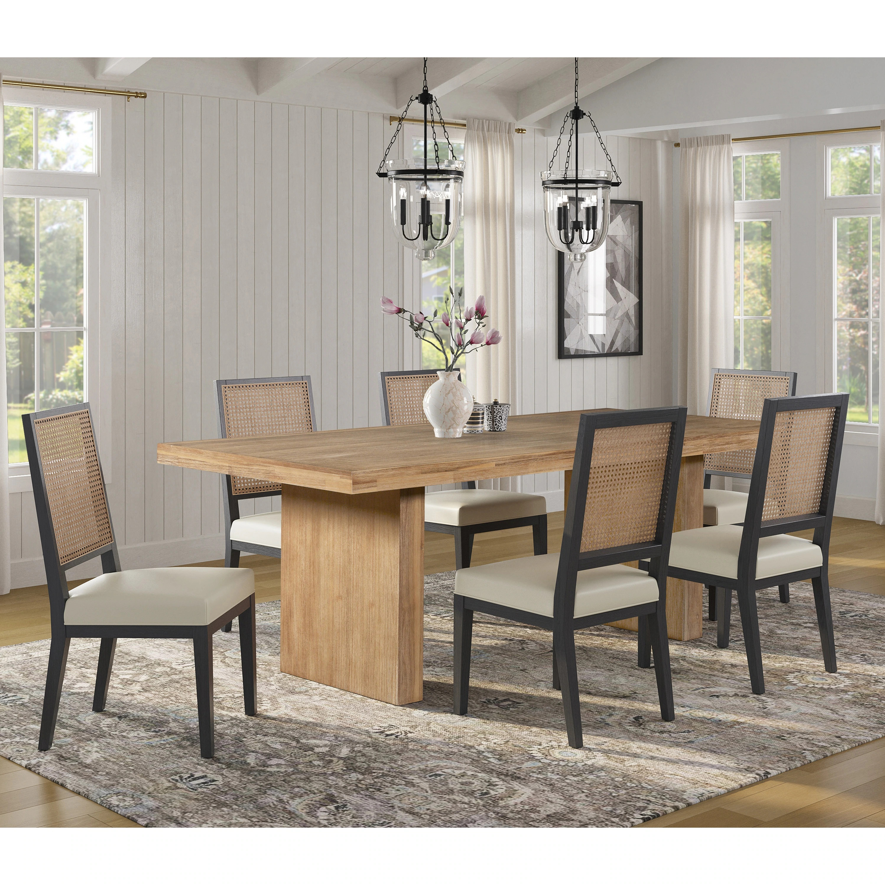 NPD Furniture Zerano Dining Table - 84" - Brushed Smoke | Overstock
