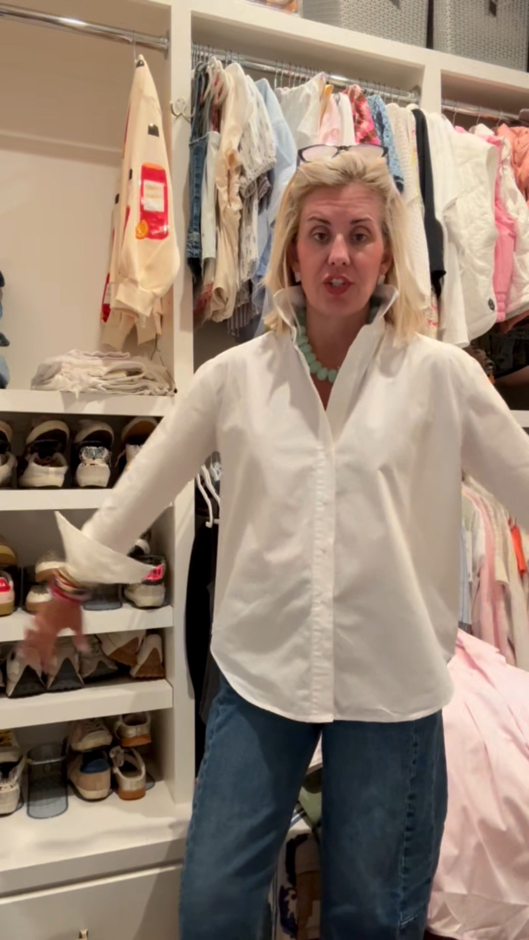 The Carolyn….the white blouse I’ve talked about for years & years is 25% off today online! I’m in xs and comes in several colors. ￼￼

#LTKdayinmylife #LTKstorytime #LTKSaleAlert