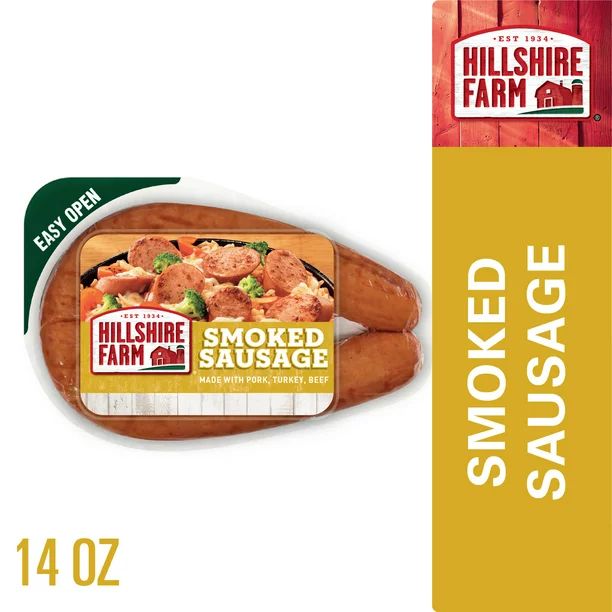 Hillshire Farm Smoked Sausage made with Pork Turkey and Beef, 14 oz - Walmart.com | Walmart (US)