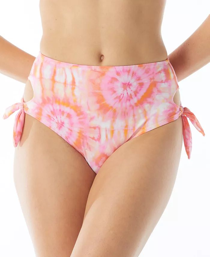 Tatum Tie-Dyed Side-Tie High-Waist Bikini Bottoms, Created for Macy's | Macys (US)