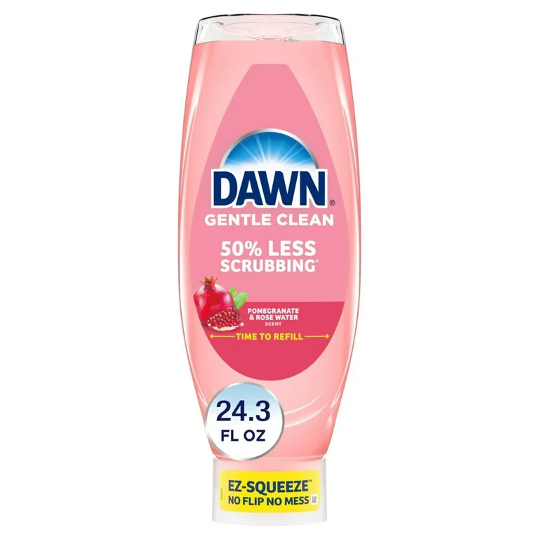 Dawn Gentle Clean EZ-Squeeze Dish Soap, Dishwashing Liquid, Pomegranate & Rose Water, 24.3oz | Walmart (US)