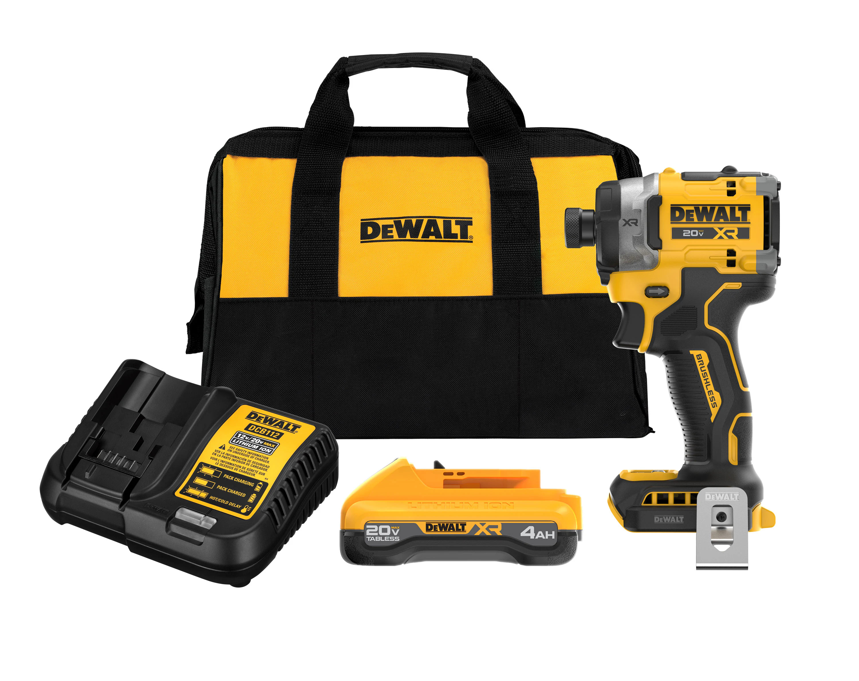 DEWALT 20-volt max 1/4-in Brushless Cordless Impact Driver (Battery Included and Charger Included and Soft Bag included) | DCF860QQ1 | Lowe's