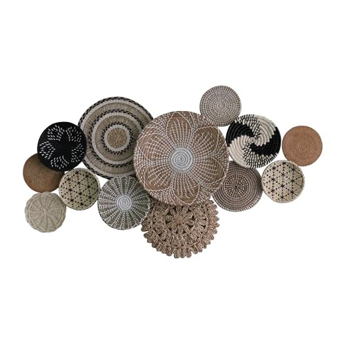 Set of 13 Basket Wall Decor, Boho Wall Decor, Bohemian Wall Decor, Woven Baskets Wall Decor,Wicker Wall Tray,Boho Wall Art,Hanger Wall Plate - Sun Luxury Decor | Amazon (US)