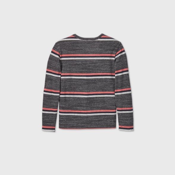 Boys' Striped Long Sleeve T-Shirt - Cat & Jack™ Pink/Gray | Target