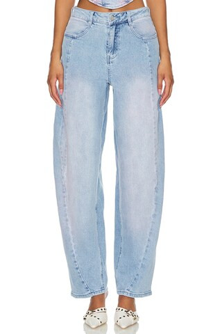 AFRM Archer Jeans in Blue Pink Denim Wash from Revolve.com | Revolve Clothing (Global)
