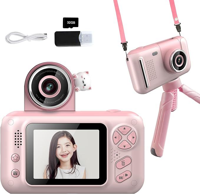 Kids Camera, Kids Digital Camera with Flip Lens, HD Digital Video Cameras for Toddler,Christmas B... | Amazon (US)