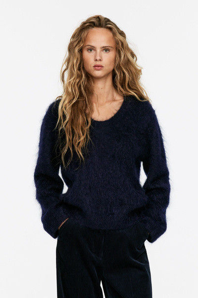 Pullover aus Mohair und Wolle – Dunkelblau – ARKET AT | Arket EU