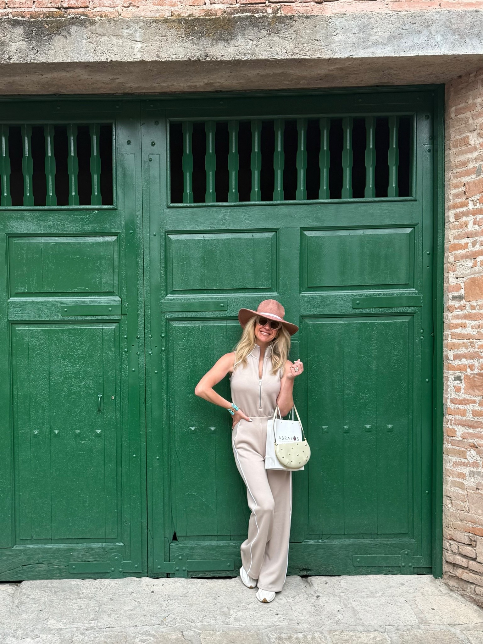 San Miguel Allende. Spanx jumper. Prada sunglasses. Lack of color hat  