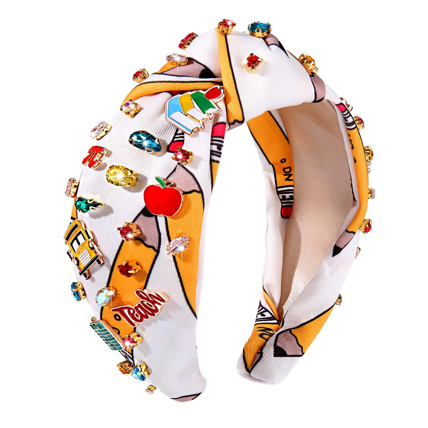 NVENF Teacher Headband for Women Teacher Accessories Crystal Pearl Knotted Hairband Back To Schoo... | Amazon (US)