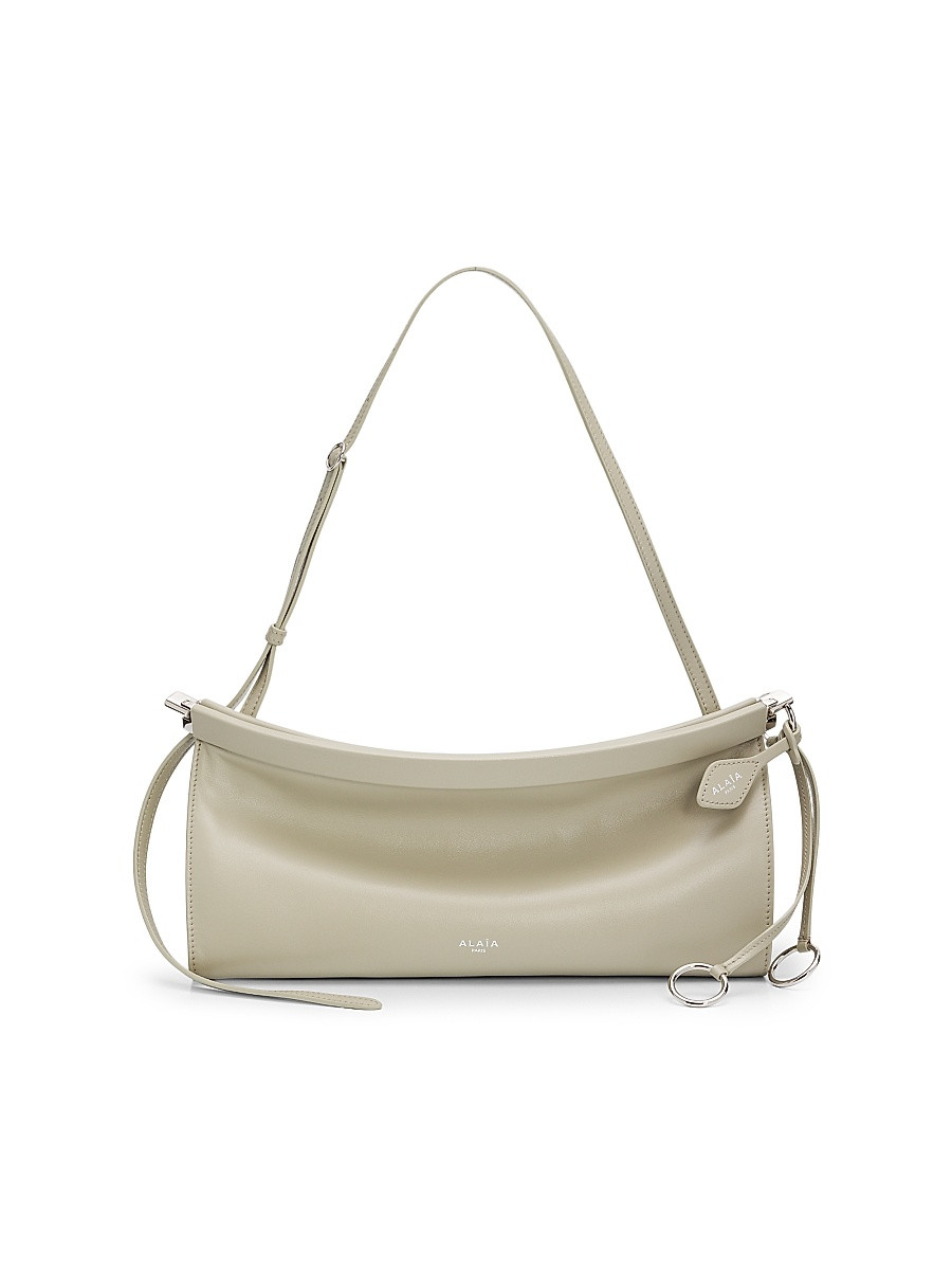 Women's Le Click East West Leather Shoulder Bag - Beige Grise | Saks Fifth Avenue