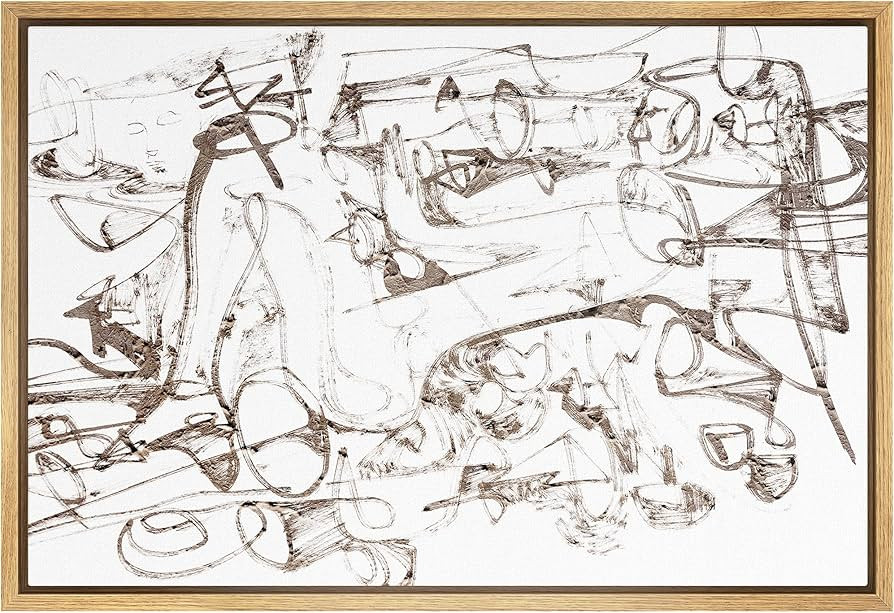 SIGNWIN Framed Canvas Print Wall Art Grunge Paint Stroke Portrait Landscape Abstract Geometric Il... | Amazon (US)