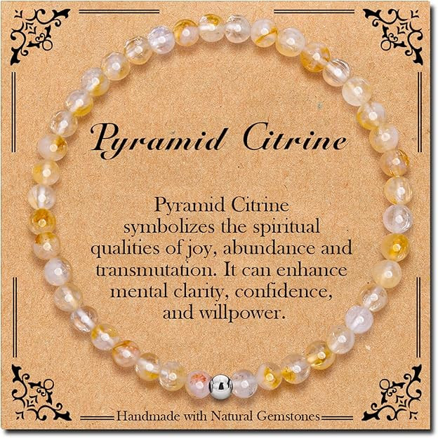 BONNY BOXX Natural Stretch Bracelet for Unisex, Handmade Elastic Healing Crystal Gemstone Bracele... | Amazon (US)