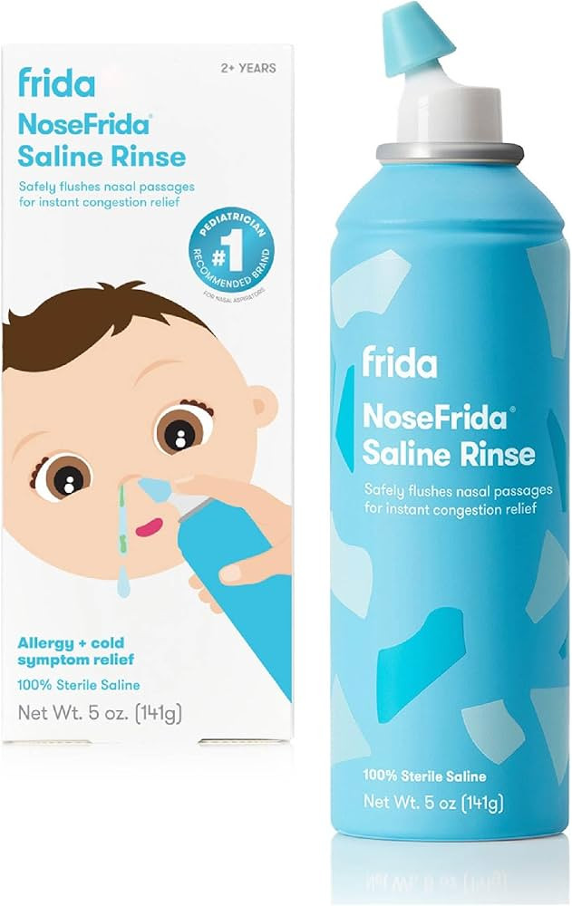 Frida Saline Rinse for Toddler, Kids, Ages 2+, Instant Congestion Relief & Allergy Relief, Flush ... | Amazon (US)