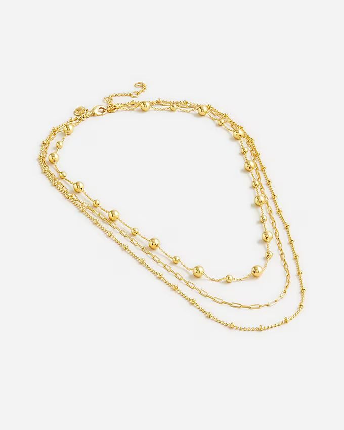 Dainty gold-plated layered necklace | J.Crew US