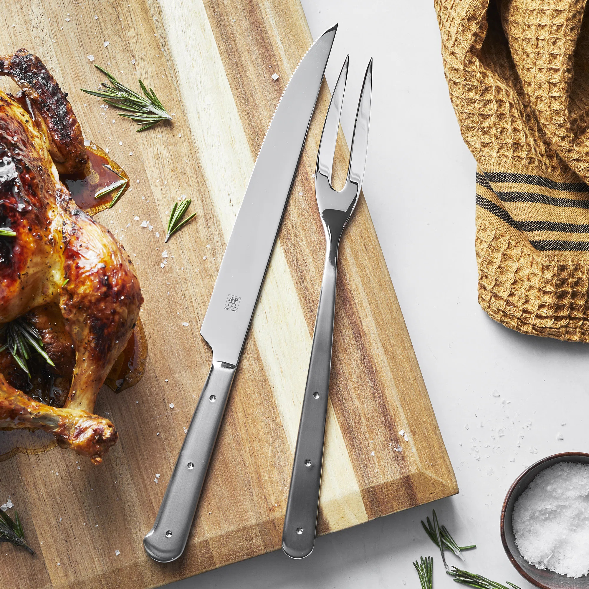 ZWILLING J.A. Henckels ZWILLING Porterhouse 2pc Stainless Steel Carving Knife Set with Fork in Re... | Wayfair North America