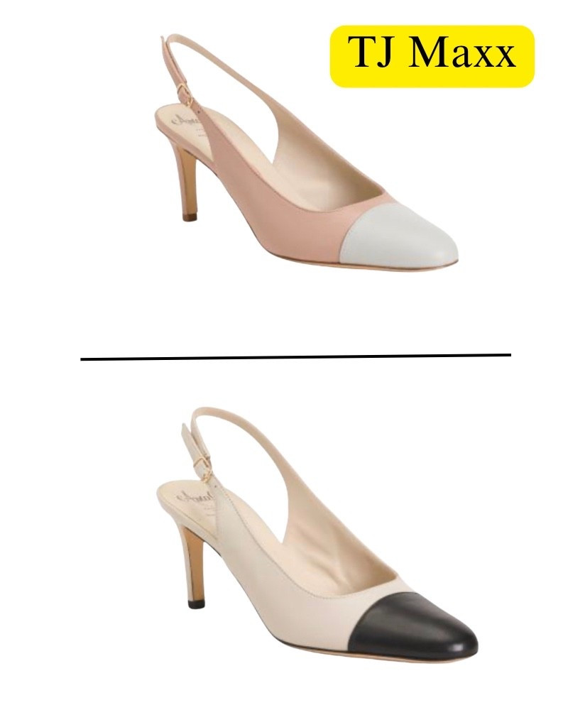 Made in Italy, heels, slingbacks, Chanel look for less,  toe, cap, cream, ivory, black, white, spring, summer, dressy, date night, Work.

#LTKSaleAlert #LTKootd #LTKWorkwear