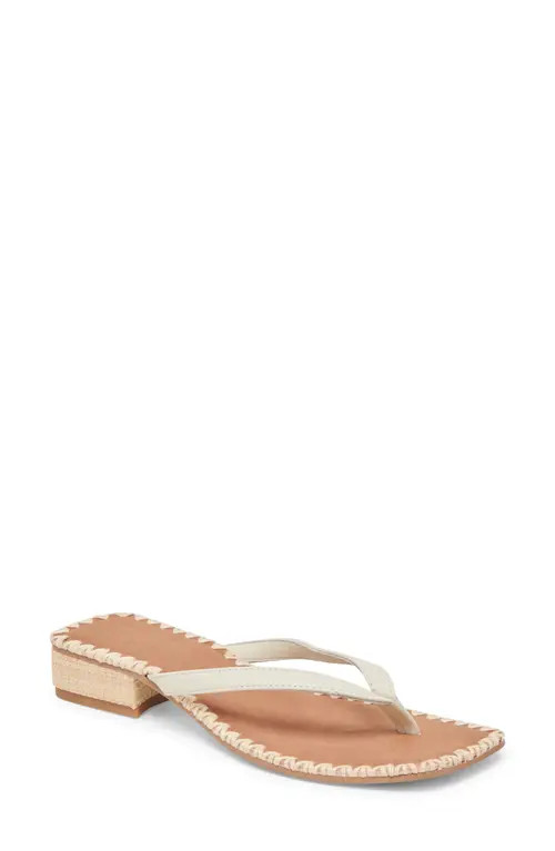 Dolce Vita Barty Flip Flop in White Leather at Nordstrom, Size 9.5 | Nordstrom