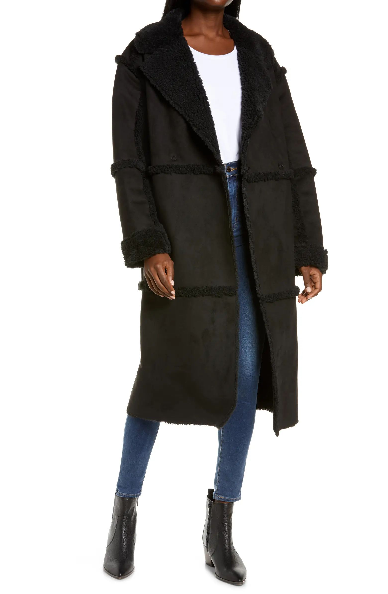 Takara Long Faux Shearling Coat | Nordstrom