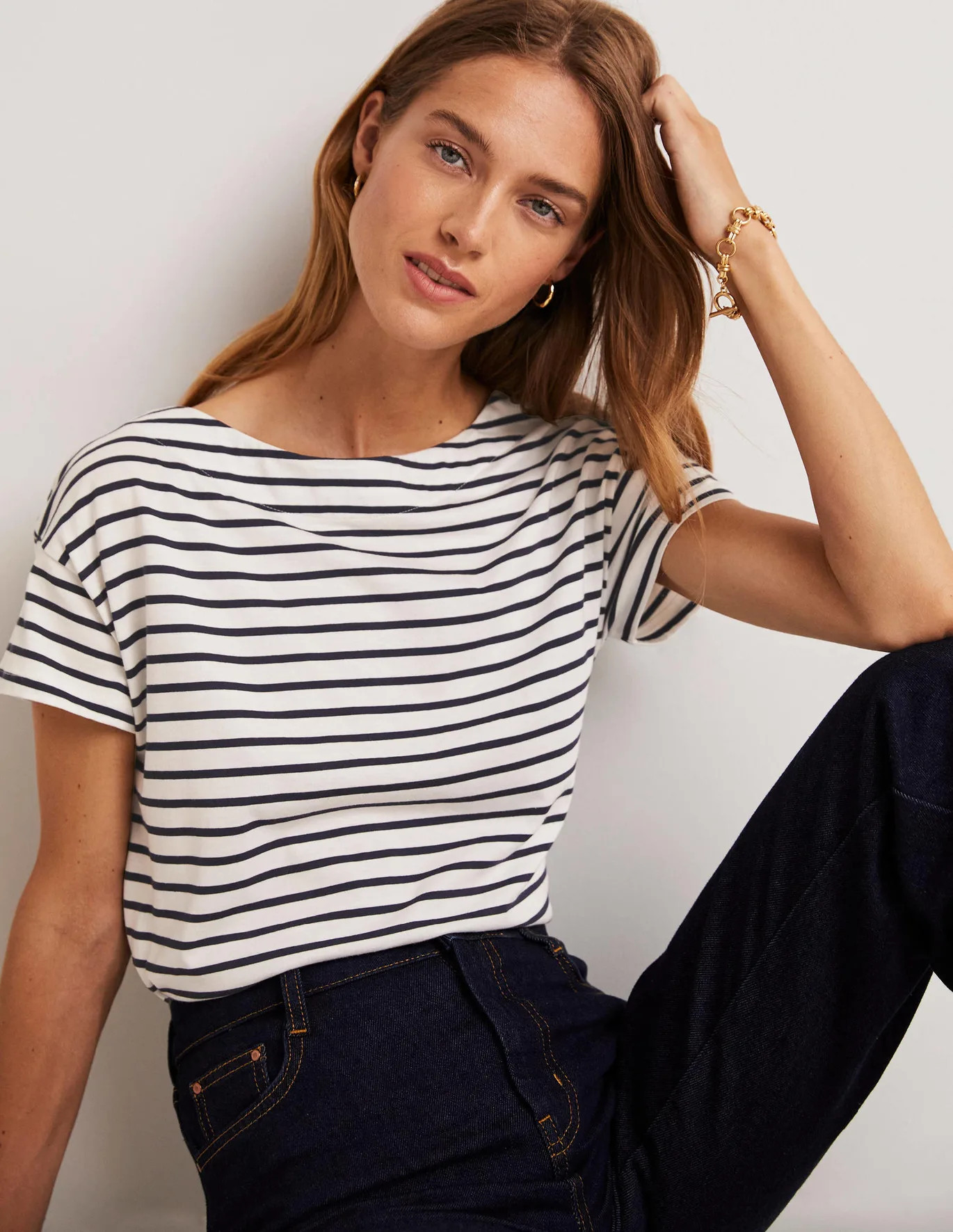 Supersoft Boat Neck T-Shirt | Boden (UK & IE)