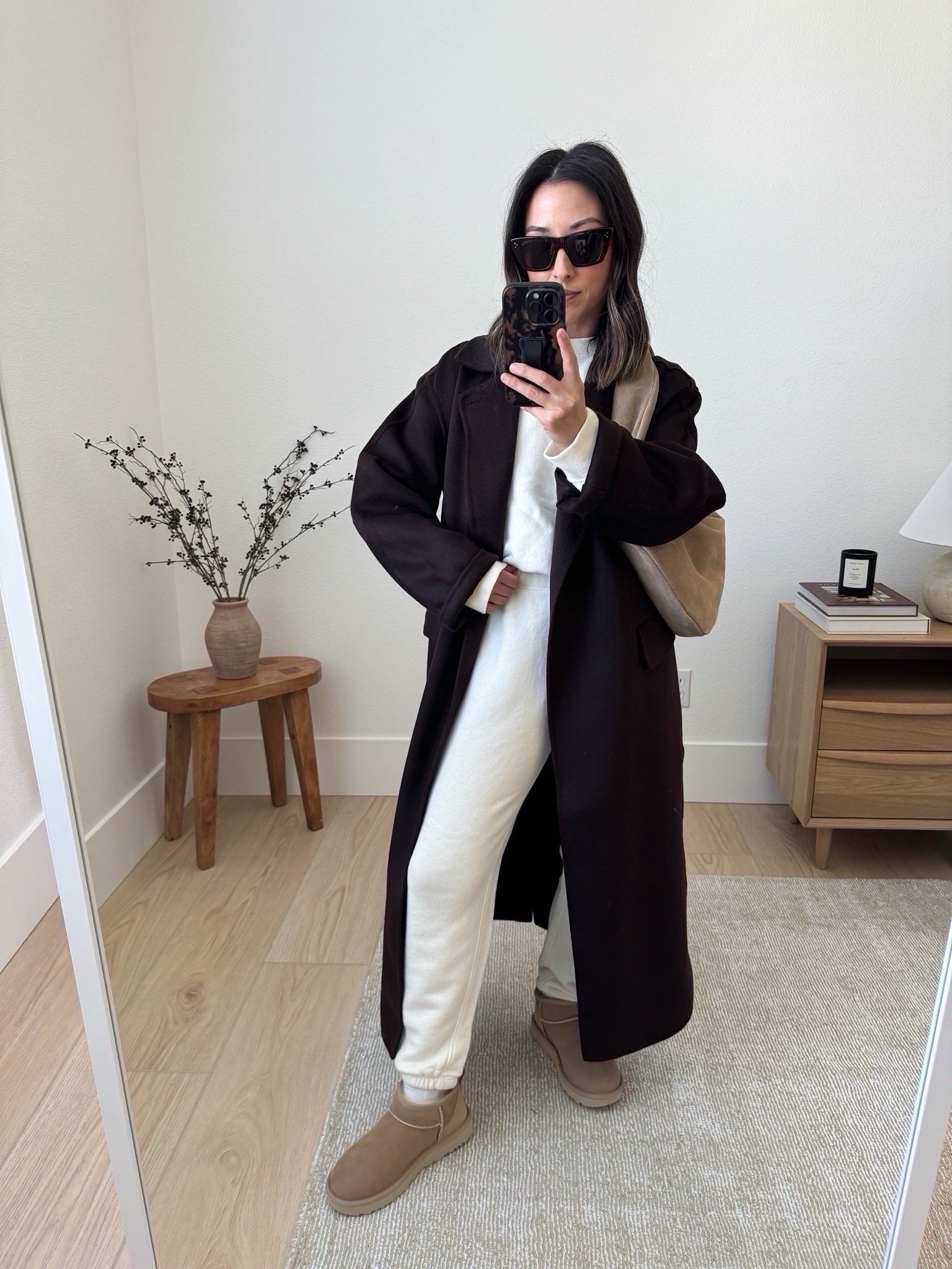 Cozy winter outfit idea. 

Ugg ultra minis in sand. Run tts. super comfy and cozy. My favorite uggs. 

Banana Republic coat petite xs
Jenni Kayne sweatshirt xs
Jenni Kayne sweatpants xs
Ugg Ultra minis 5
Flattered bag
Celine sunglasses

Winter outfits, boots, winter fashion, petite style 


#LTKPetite #LTKSeasonal