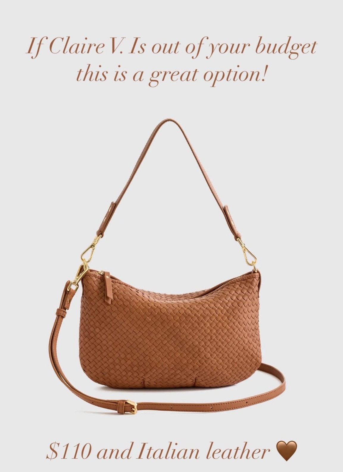 Claire V woven leather dupe. Quince bag. Messenger bag. 

#LTKStyleTip #LTKItBag