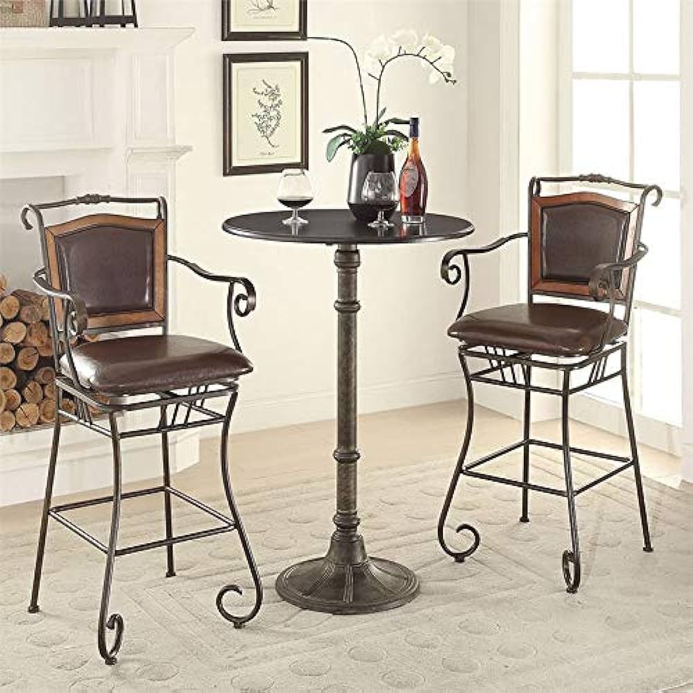 BOWERY HILL Round Counter Height Dining Table in Russet and Bronze | Amazon (US)