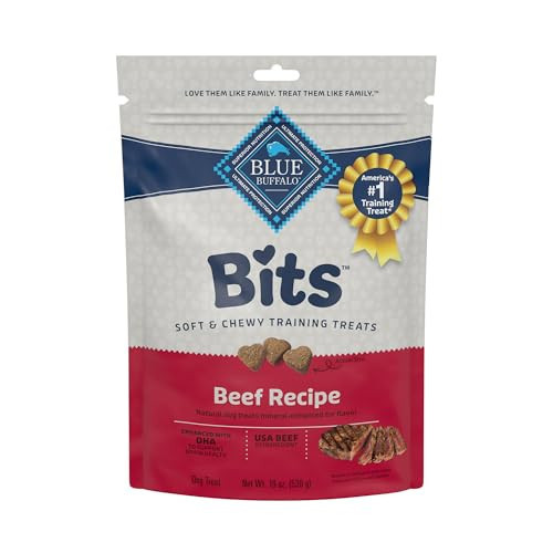 Blue Buffalo Bits Soft Dog Treats for Training, Made With Natural Ingredients & Enhanced with DHA, Beef Recipe, 19-oz Bag | Amazon (US)