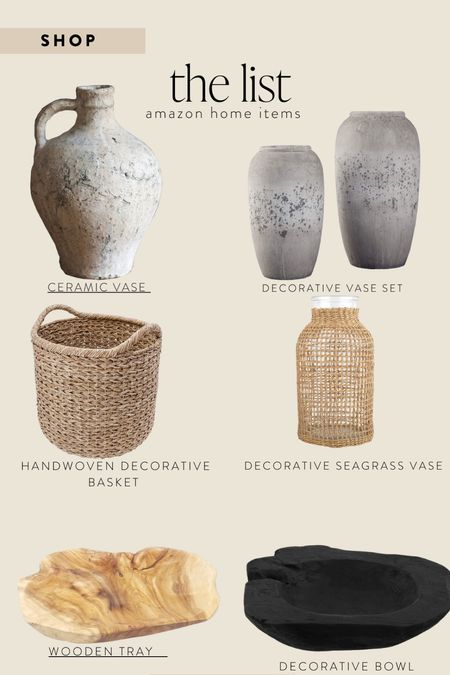 Amazon home: ceramic vase,decorative vase, seagrass, wooden tray 

#LTKhome