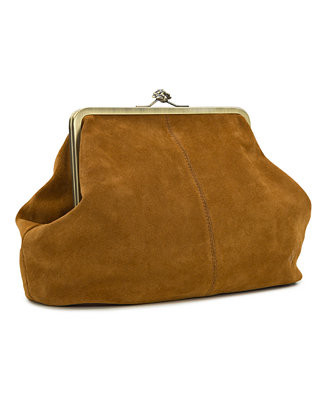 Vivienne Large Suede Kisslock Frame Crossbody Bag | Macy's