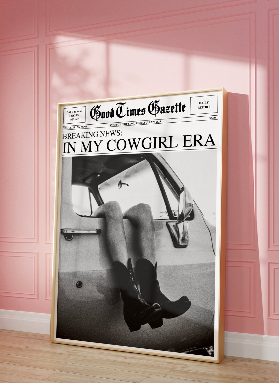 Coastal Cowgirl Print, Cowgirl Era, Coastal Cowboy Art, Vintage Trendy Wall Art, Trendy print, Fu... | Etsy (US)