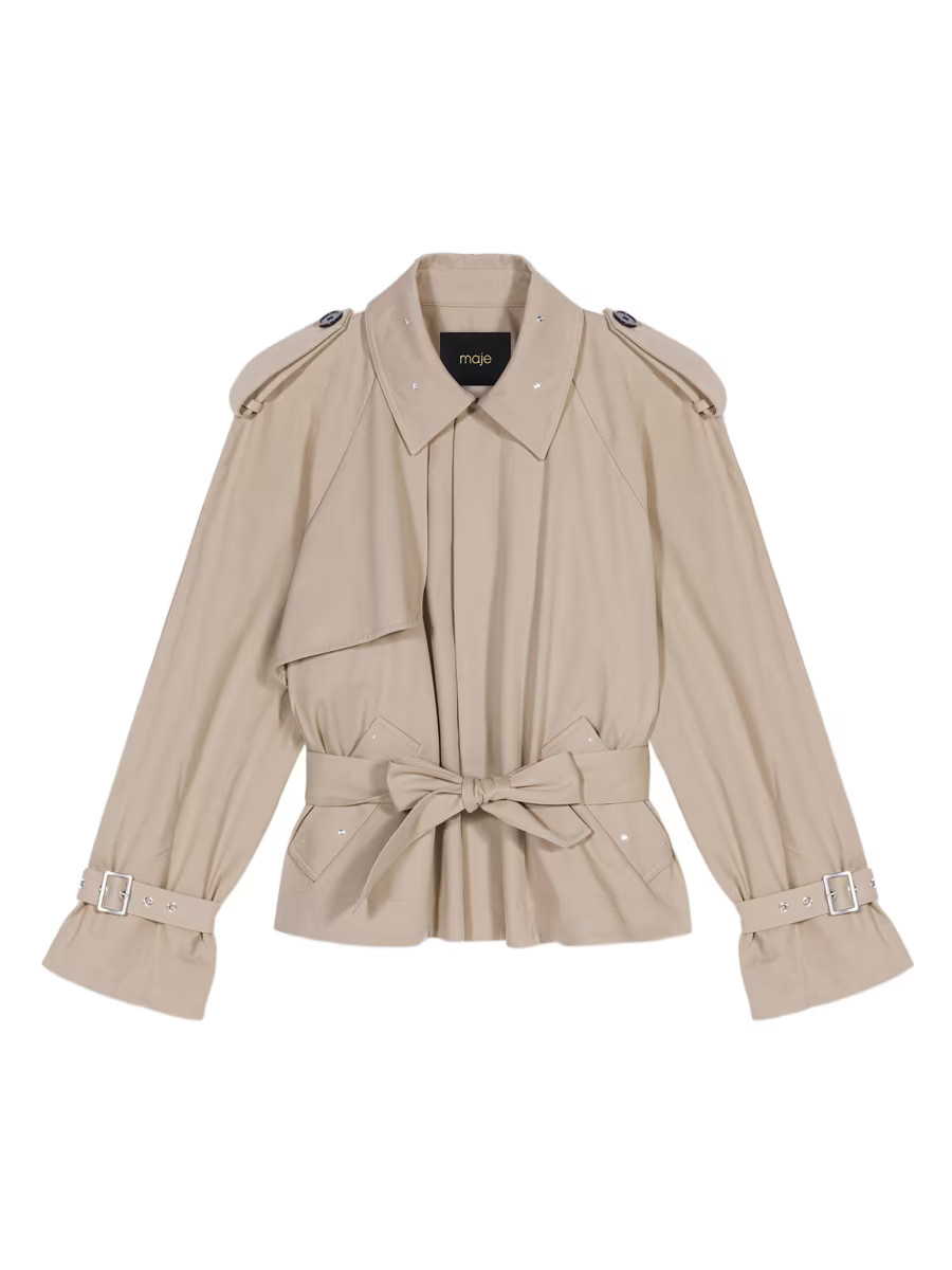 Short Studded Trench Coat | Saks Fifth Avenue