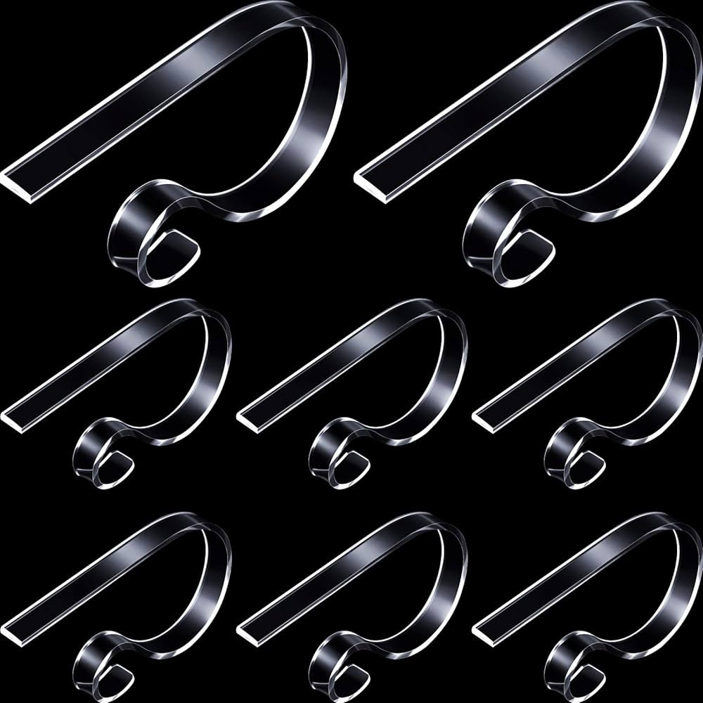 Jetec 8 Pieces Acrylic Christmas Stocking Holder Hooks Christmas Stocking Clips Stocking Hangers ... | Amazon (US)