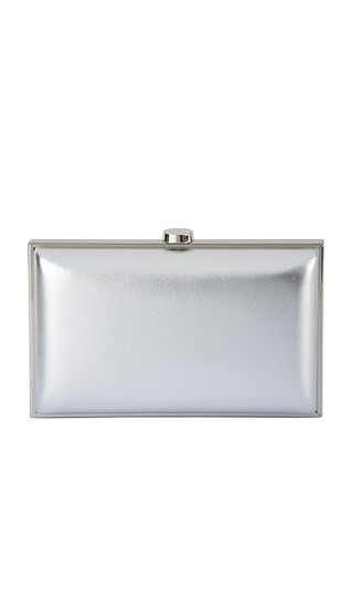 Lucy Metallic Clutch in Silver | Revolve Clothing (Global)