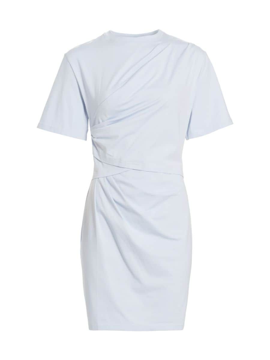 Zeus Draped Cotton-Blend Minidress | Saks Fifth Avenue