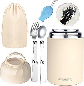 CocoMeiwei Thermo for Hot Food & Drinks, Thermo Lunch Box, 17oz Vacuum Insulated Food Container w... | Amazon (US)