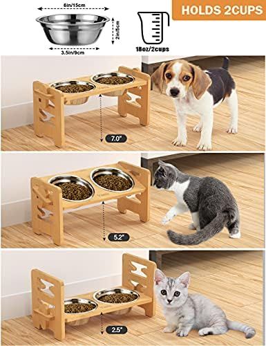 Vantic Elevated Dog Bowls - Adjustable Raised Dog Bowls for Large Dogs, Medium Dogs and Small Dog... | Amazon (US)