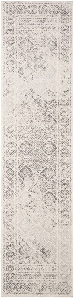 SAFAVIEH Tulum Collection Runner Rug - 2' x 12', Ivory & Grey, Moroccan Boho Distressed Design, N... | Amazon (US)