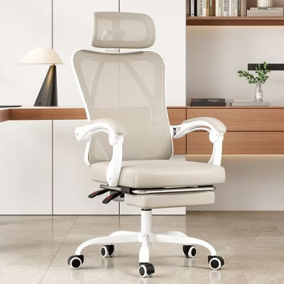 TUYOHW Ergonomic Office Chair with Footrest, High-Back Mesh Computer Chair with Headrest, Home Office Desk Chair with Adjustable Lumbar Support, khaki | Target