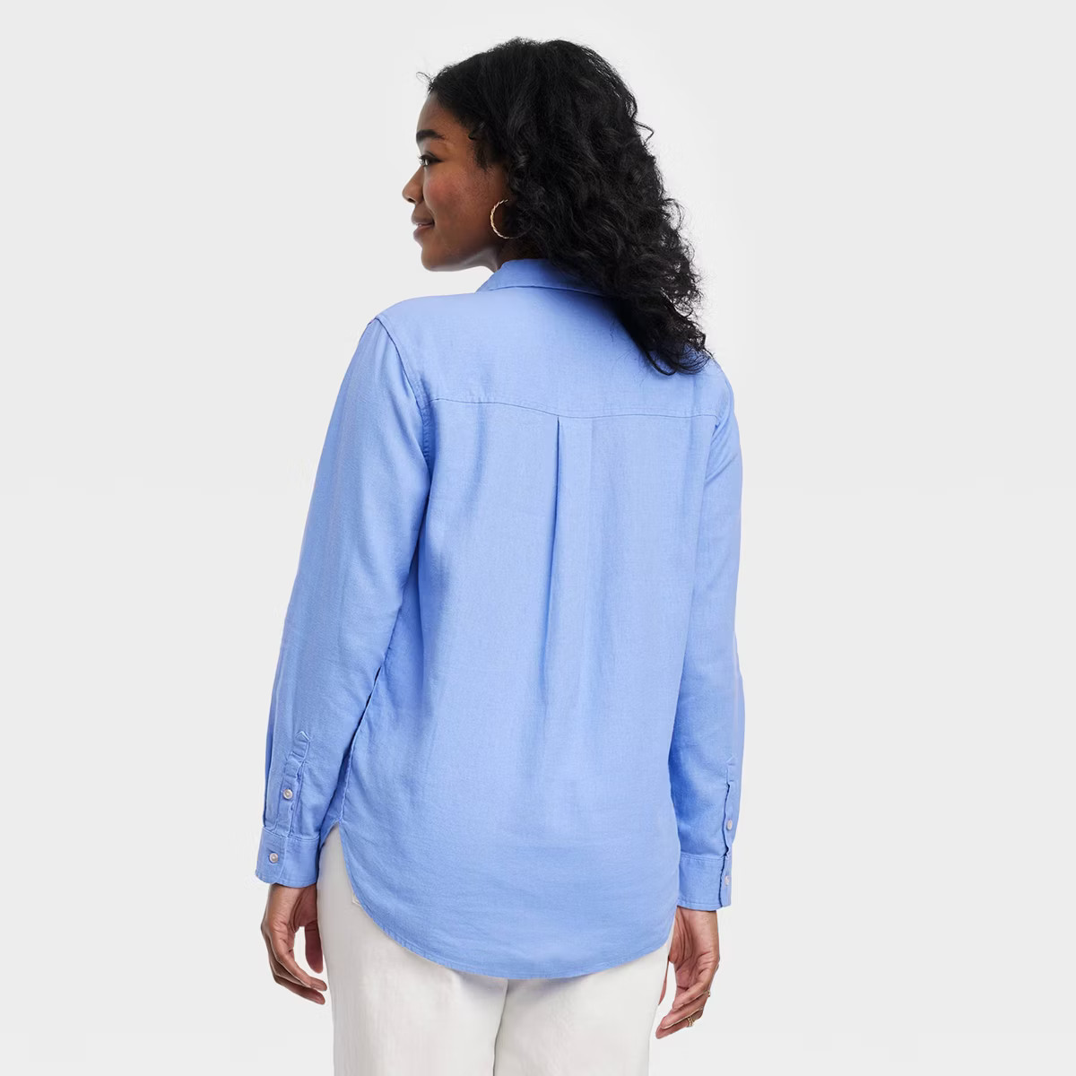 Women's Linen Long Sleeve Collared Button-Down Shirt - Universal Thread™ | Target