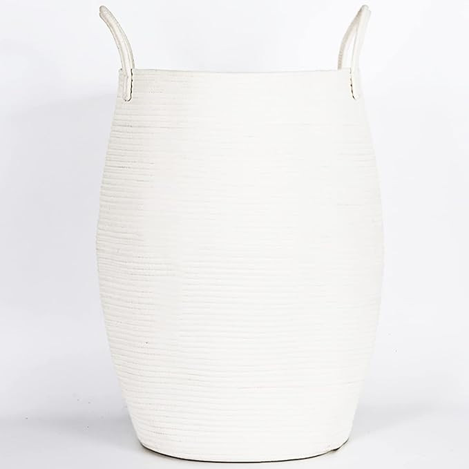 laundry basket woven baskets for organizing tall nursery hamper baby with handle big storage bask... | Amazon (US)