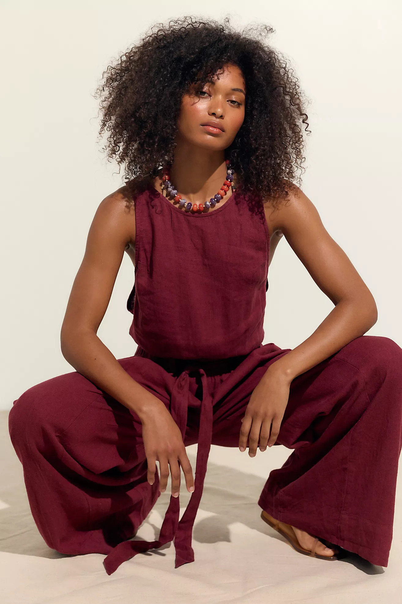 Sandshell Linen Linden One-Piece Jumpsuit | Free People (UK)