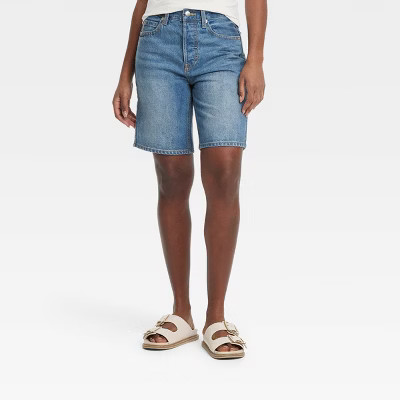 Women's High-Rise 90's Baggy Denim Bermuda Shorts - Universal Thread™ | Target
