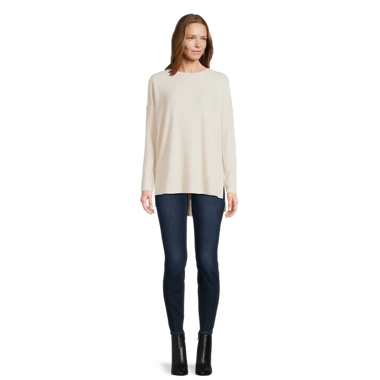 Time and Tru Women's Ribbed Tunic Top, Sizes S-XXXL - Walmart.com | Walmart (US)