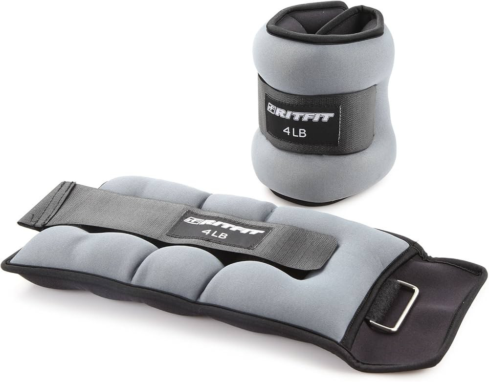 RitFit Ankle Wrist Weights (1 Pair) 1 1.5 2 3 4 5 LB Each with Fully Adjustable Strap for Arm, Ha... | Amazon (US)