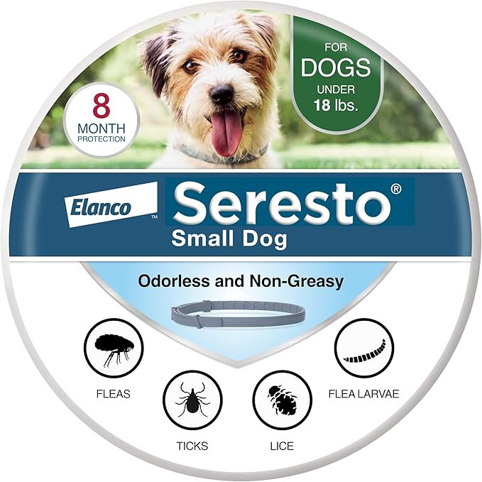 Seresto Small Dog Vet-Recommended Flea & Tick Treatment & Prevention Collar for Dogs Under 18 lbs... | Amazon (US)