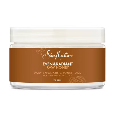 SheaMoisture Raw Honey Even & Radiant Daily Exfoliating Toner Pad Face Cleanser - 30ct | Target