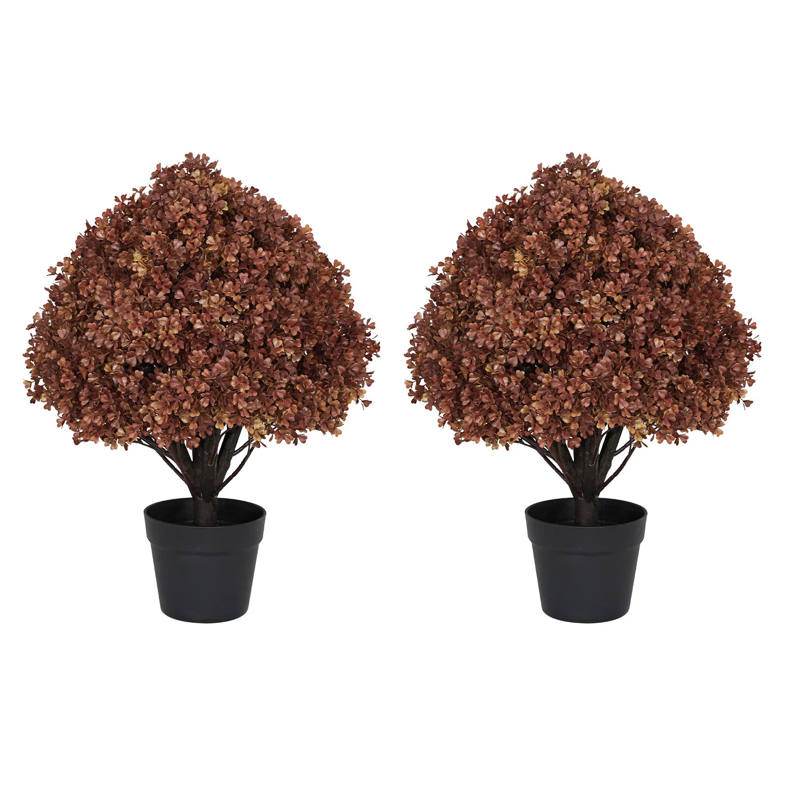 Primrue 24" Artificial Fall Autumn Outdoor Topiary Ball Tree Potted Plants | Wayfair | Wayfair North America