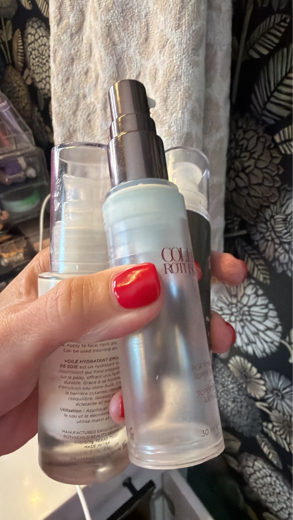 My three steps in my skincare this morning are all on sale for Christmas in in July 25% off
1. Age renewal, super serum. It fights the six signs of aging texture, dehydration, elasticity, fine lines, radiance and tone.
2. Vitamin C brightening serum helps improve the appearance of dark spots, uneven skin tone, and dullness.
3. Moisture veil silk emotion it’s a long lasting hydration almost serum. It’s nice and lightweight. A little goes a long way.

#LTKselfcare #LTKmomlife #LTKSaleAlert