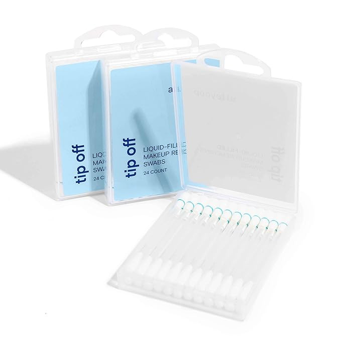 Alleyoop Cotton Swabs for Makeup, Tip Off Liquid-Filled Makeup Removing Swabs (24 Count, 3 Pack) ... | Amazon (US)