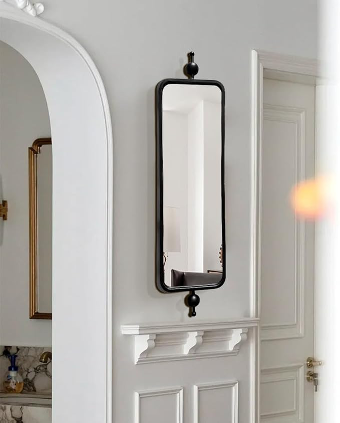 Black Long Mirror for Skinny Entryway Living Room badroom,Full Lenth Thin Retangle Mirror with Ro... | Amazon (CA)